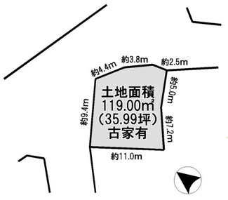 【前面道路含む現地写真】 | 川西市鴬の森町　建築条件無土地