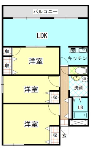 iマンションの間取り|反転有