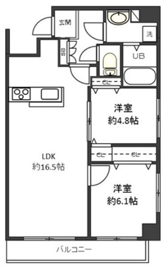 台東区北上野２丁目の賃貸マンションの間取り