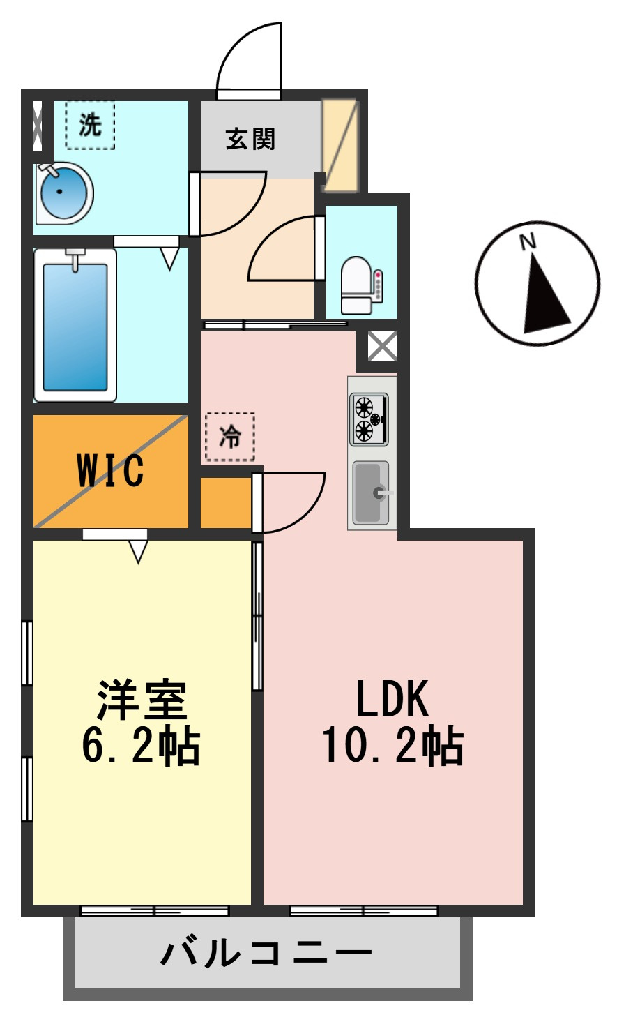 アドシール若柳Ⅱの間取り