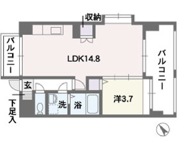 リブル高砂の間取り|リブル高砂（1LDK）　間取り