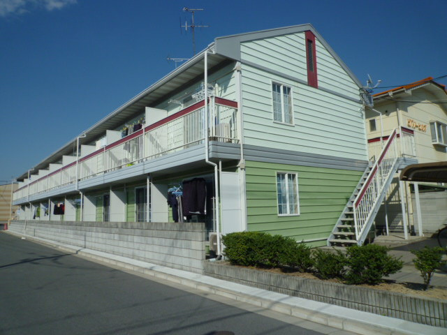 倉敷市中庄のアパートの外観