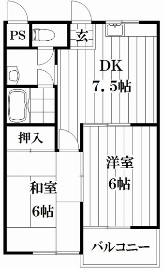 【間取り】 | コーポ灰塚