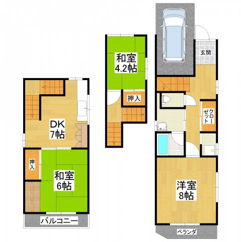 【間取り】 | 日置荘原寺町貸家