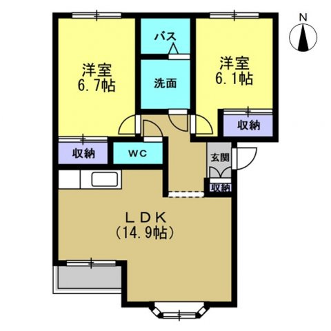 ハイツ大池の間取り