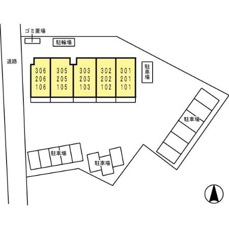 Queen's Islandのその他共用部分|駐車場配置図
