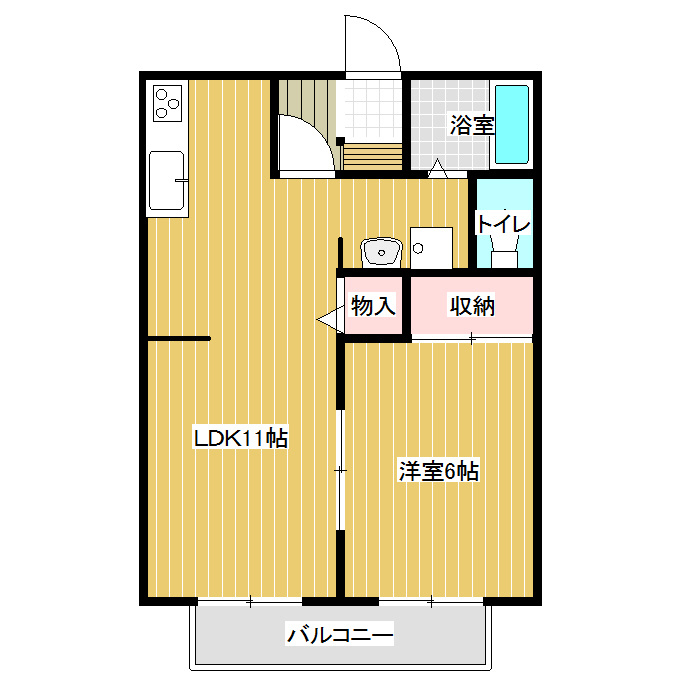 サンライフ大山Bの間取り
