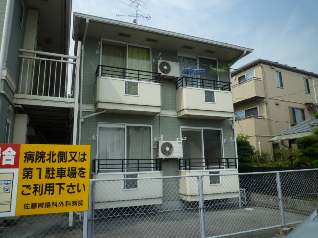 倉敷市田ノ上のアパートの外観