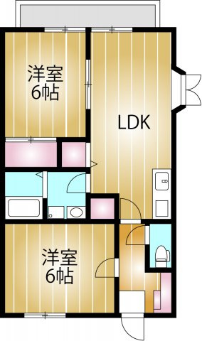 【間取り】 | ウインドベル | 51.37㎡　2LDK♪