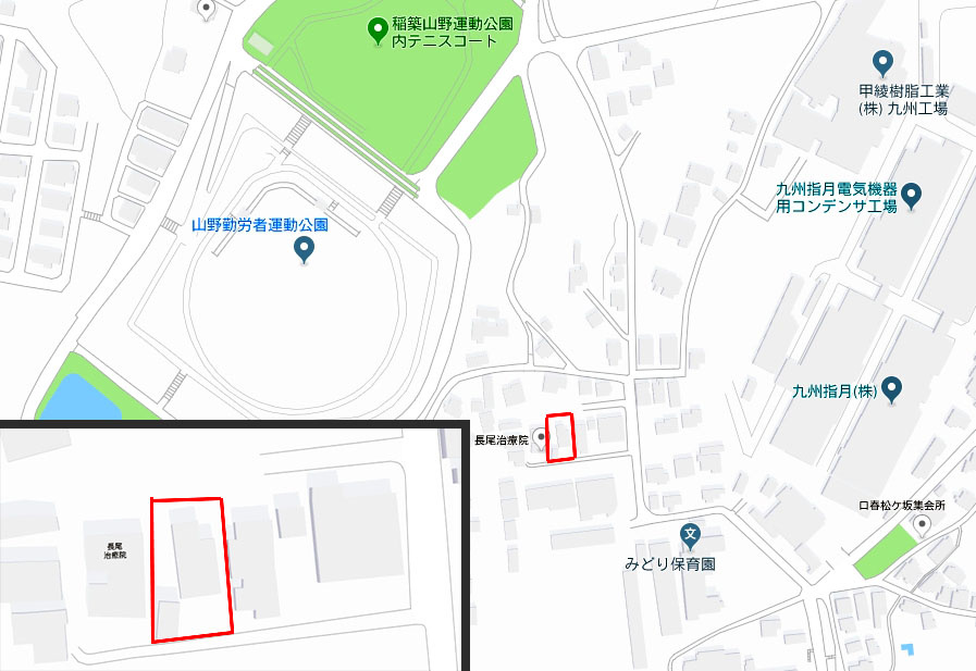 古家付土地の地図|嘉麻市山野、古家付土地の地図です。