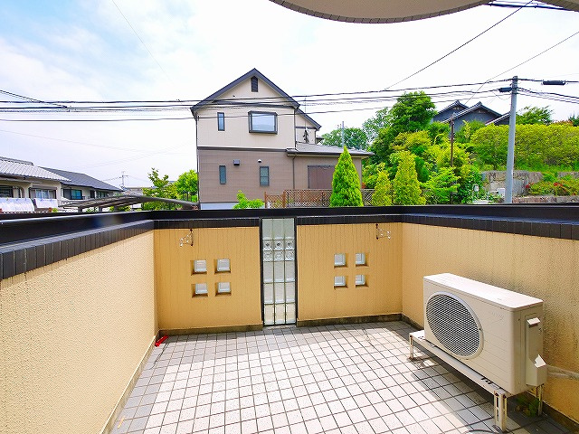 シティパレスあやめ池Ｐ７のバルコニー