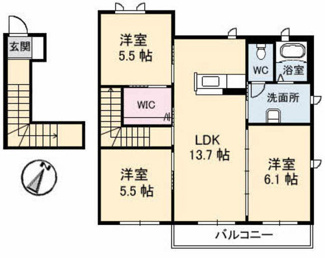 【間取り】 | グレイスコート　A棟