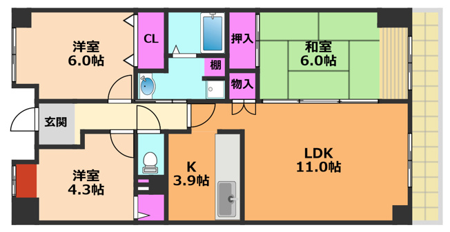 【間取り】 | クレールハイム