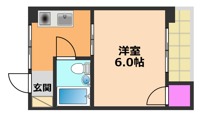 【間取り】 | 高槻ローズハイツB棟