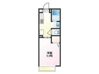 【間取り】 | グランメゾン | お風呂・洗面化粧台・トイレが独立した１Kです