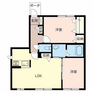 【間取り】 | カトレアＡ