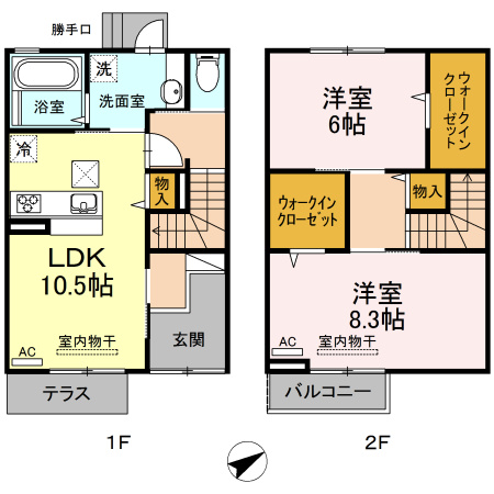 百花苑・月花苑　百花苑の間取り