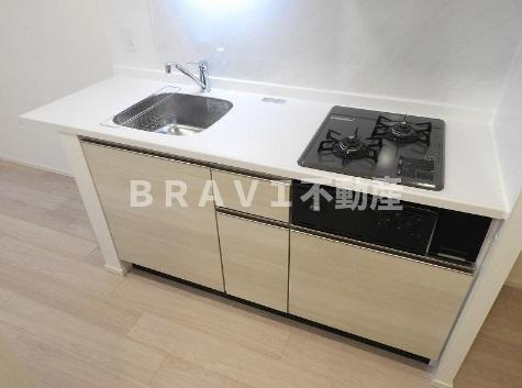 ザ・パークハビオ天満橋　BRAVI不動産のキッチン|【ザ・パークハビオ天満橋】お料理しやすいキッチンです