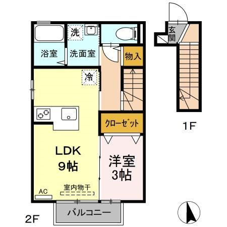 セジュール宮沢の間取り