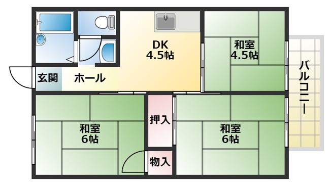 【間取り】 | パークハイツ山手