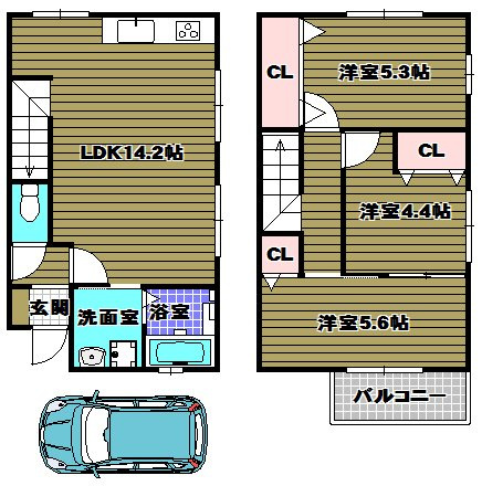 金剛戸建の間取り
