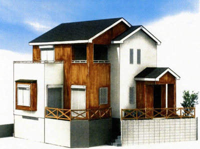 【外観パース】 | MLH湘南台１棟 | 外壁は現在調整中ですので、今すぐのお申し込みなら、外壁や室内クロスも選べます！（Ｈ30.1.15時点）