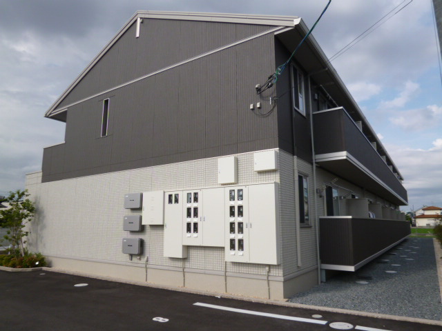 倉敷市新田のアパートの外観