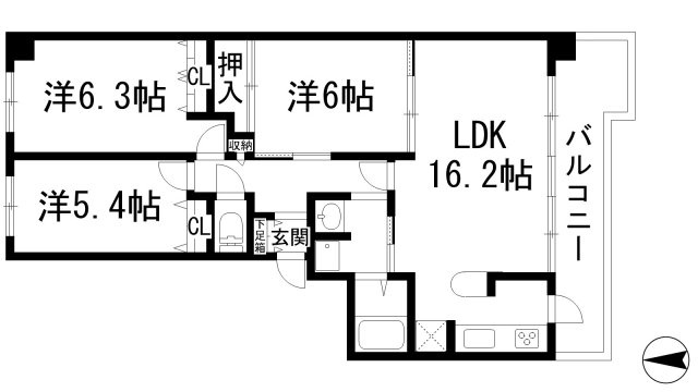 【間取り】 | ラビスタ宝塚エスティオ1番館