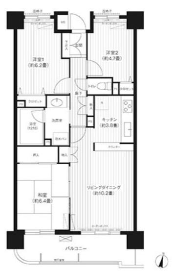 【間取り】 | ロイヤルヒルズ東戸塚（ロイヤルヒルズヒガシトツカ）