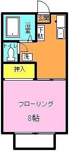 【間取り】 | ファミーユ長谷川 | キッチンが広いので食器棚も置けます