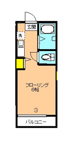 【間取り】 | サンコート緑 | コンパクトで使い易い１Rです