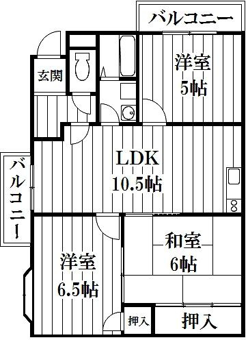 【間取り】 | 濱崎マンション