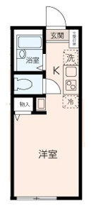 バストイレ別・独立洗面台付きの単身向けアパートです