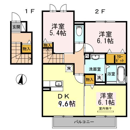 ルミエールA棟の間取り