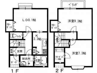 【間取り】 | スカイガーデン本大4