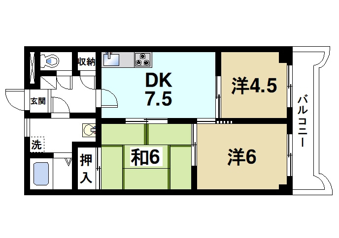 ラ・サンフォニーの間取り|部屋数に余裕のあるファミリータイプ