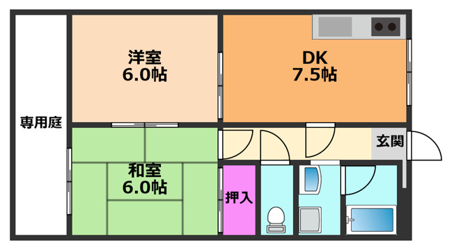【間取り】 | メゾン蒼B棟