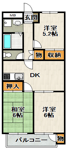 エクレールフジの間取り
