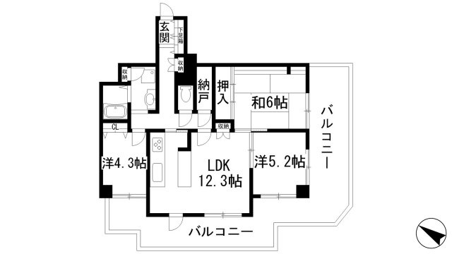 【間取り】 | ユニベール宝塚