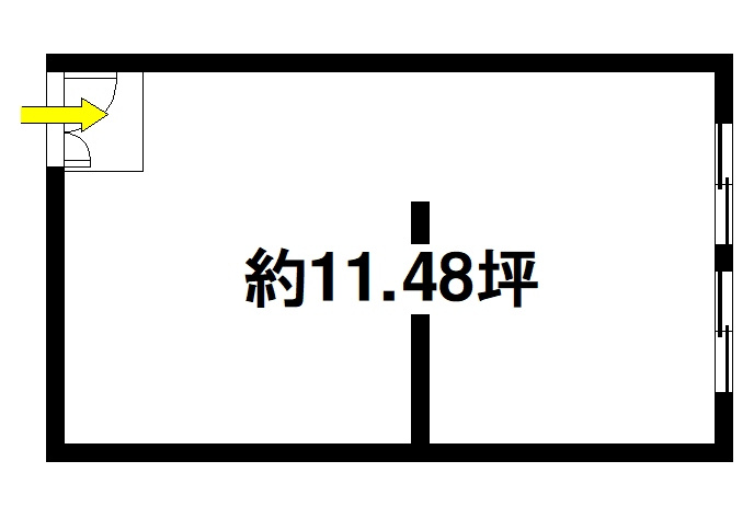 大和紀寺ビル2号館の間取り|個人事業を始められる方にはピッタリのサイズですね。