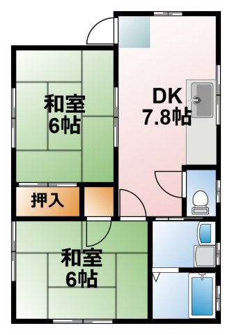 早船貸家G棟の間取り