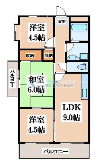 【間取り】 | カーサフィオーレ弐番館
