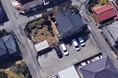 【展望】 | 都町3LDK戸建賃貸 | 東西南は道路で北は駐車場で隣家に接していません