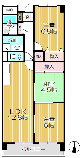 【間取り】 | ドミール武庫川