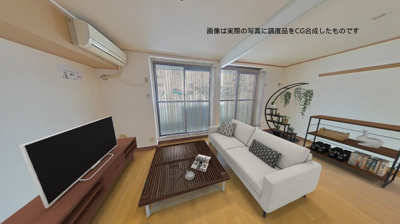 【居間・リビング】 | カサグランデMOTOKI | 南向きリビングダイニングキッチン16帖☆バルコニーに繋がるお部屋です♪エアコン付きで1年中快適に過ごせますね☆