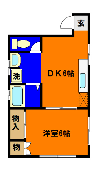 【間取り】 | リトルクローバーハイツ | ひろびろ1ＤＫ！！≪リトルクローバーハイツ≫