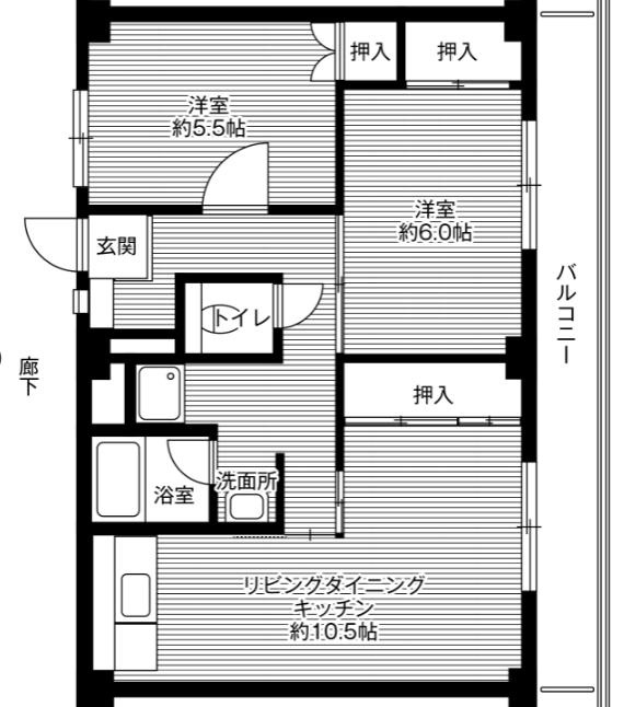 ビレッジハウス亀崎1号棟の間取り