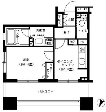 パークキューブ市ヶ谷の間取り|パークキューブ市ヶ谷