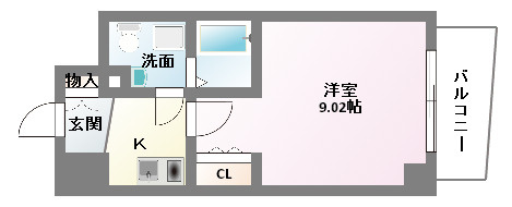 プラディオ天満セレニテ　仲介手数料無料の間取り