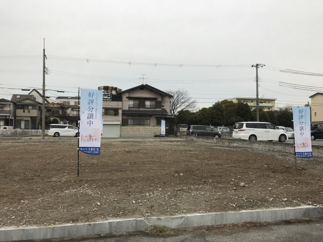 Freerife久々知Ⅳ6号地の前面道路含む現地写真